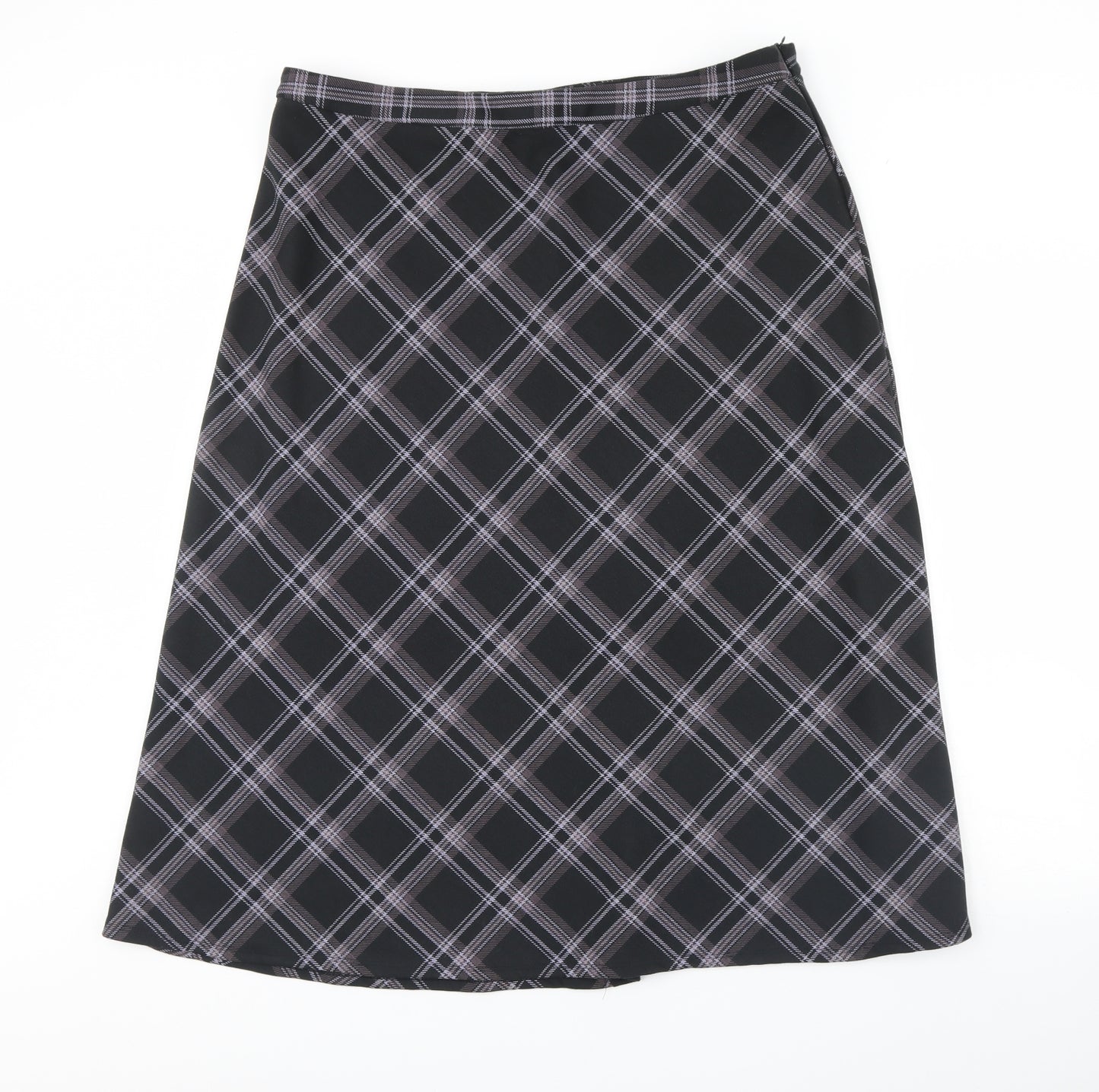 Dorothy Perkins Womens Black Herringbone  Flare Skirt Size 18