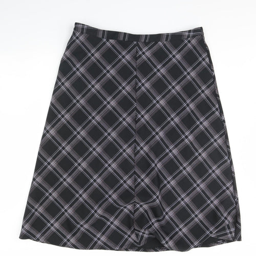 Dorothy Perkins Womens Black Herringbone  Flare Skirt Size 18
