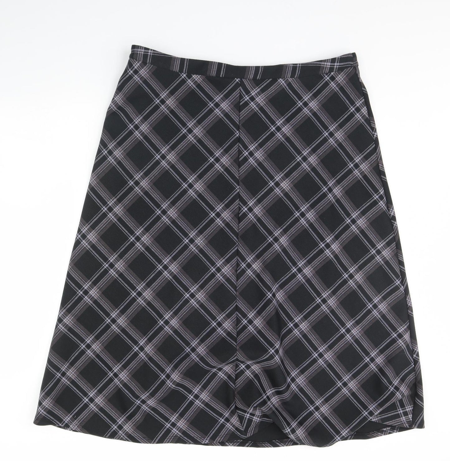 Dorothy Perkins Womens Black Herringbone  Flare Skirt Size 18