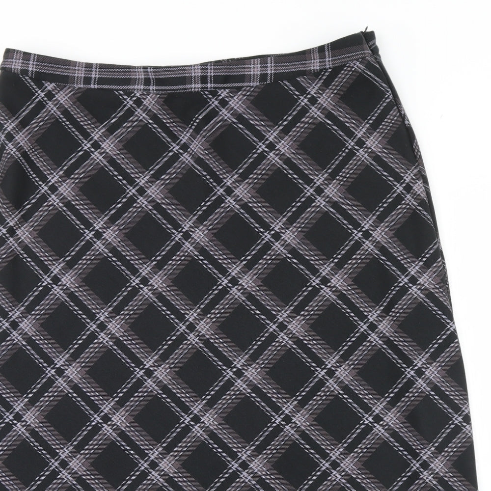 Dorothy Perkins Womens Black Herringbone  Flare Skirt Size 18