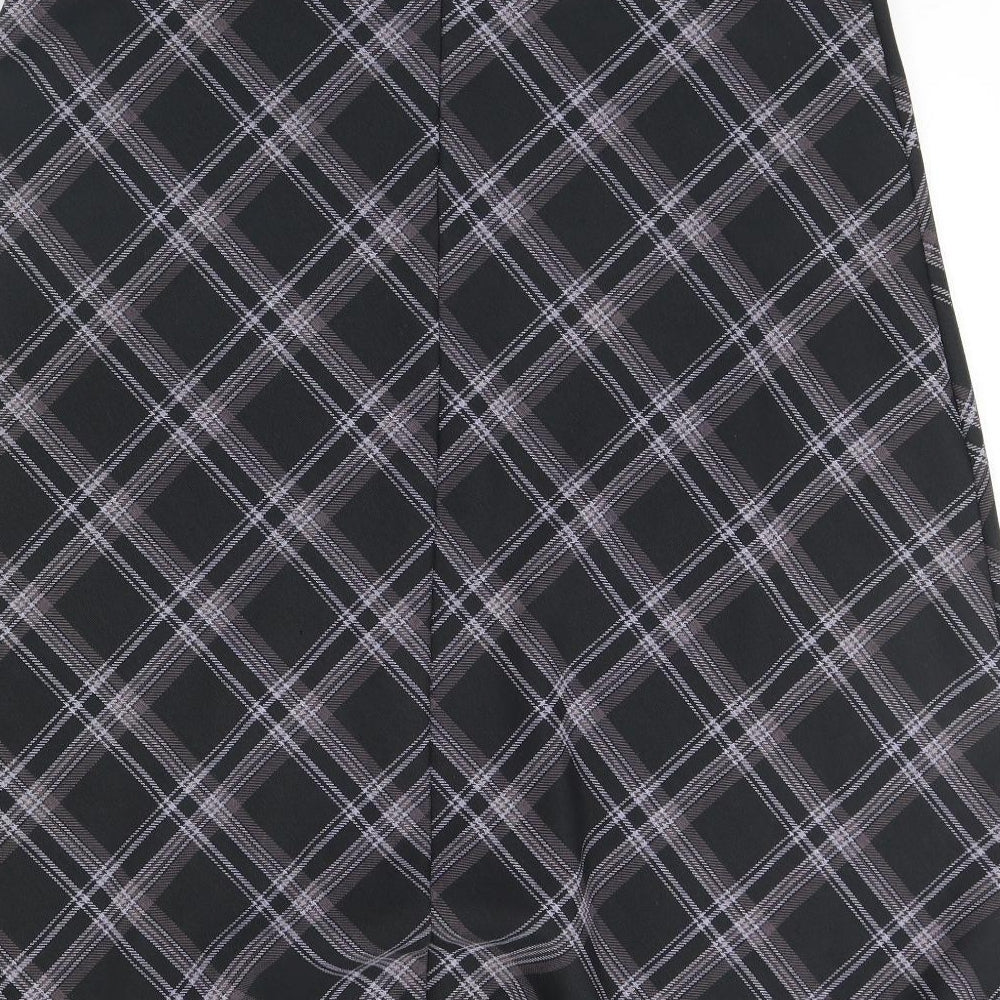 Dorothy Perkins Womens Black Herringbone  Flare Skirt Size 18