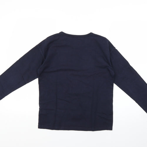 Preworn Boys Black Solid   Pyjama Top Size 12-13 Years