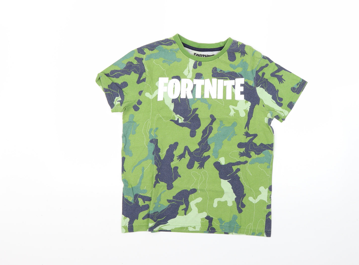 George Boys Green Camouflage  Basic T-Shirt Size 11-12 Years