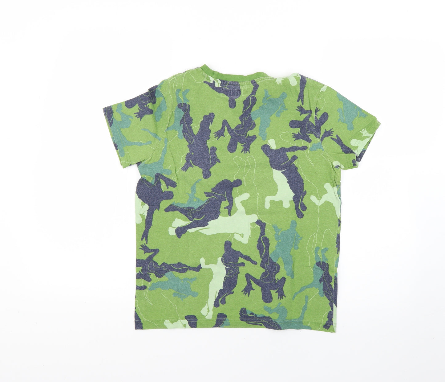 George Boys Green Camouflage  Basic T-Shirt Size 11-12 Years
