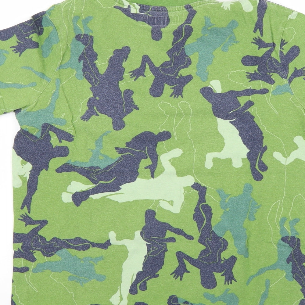 George Boys Green Camouflage  Basic T-Shirt Size 11-12 Years