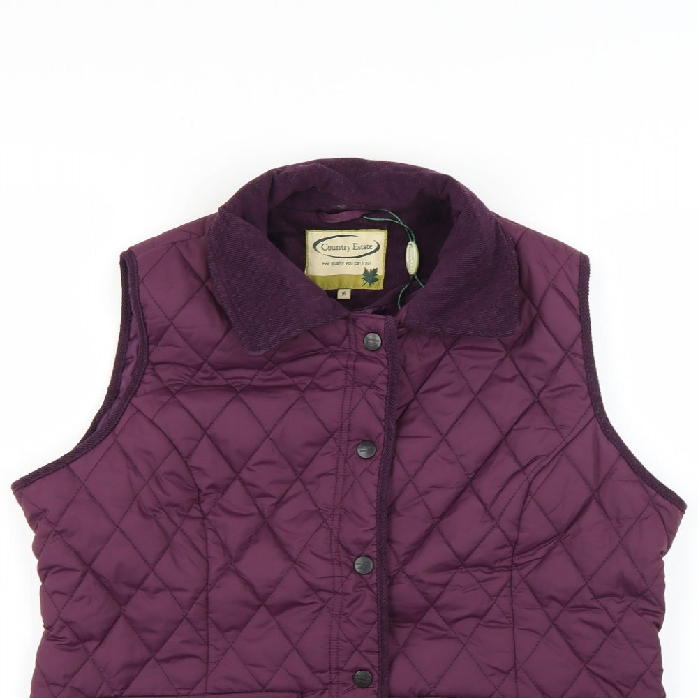 country estate Womens Purple   Gilet Coat Size 16