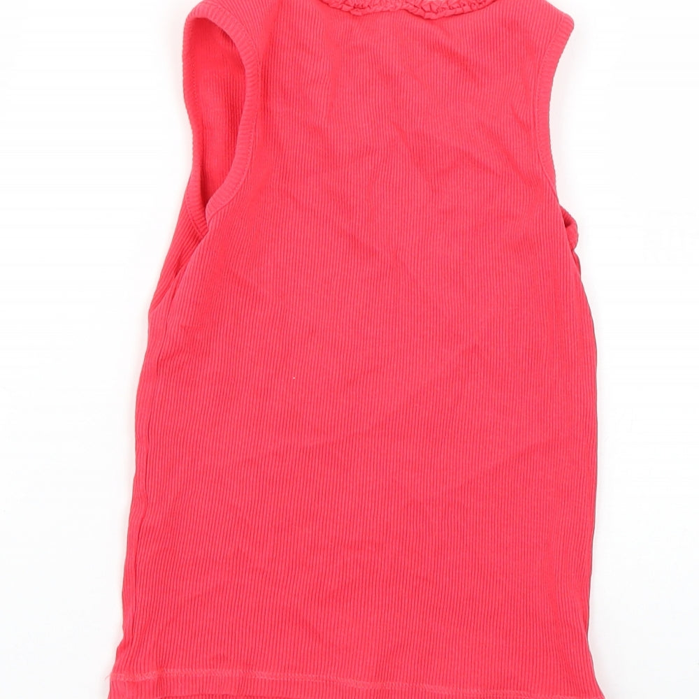 George Girls Red   Basic T-Shirt Size 5-6 Years