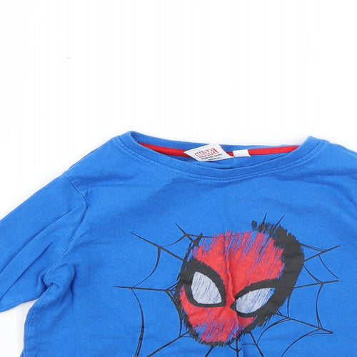 Primark Boys Blue Solid   Pyjama Top Size 5-6 Years