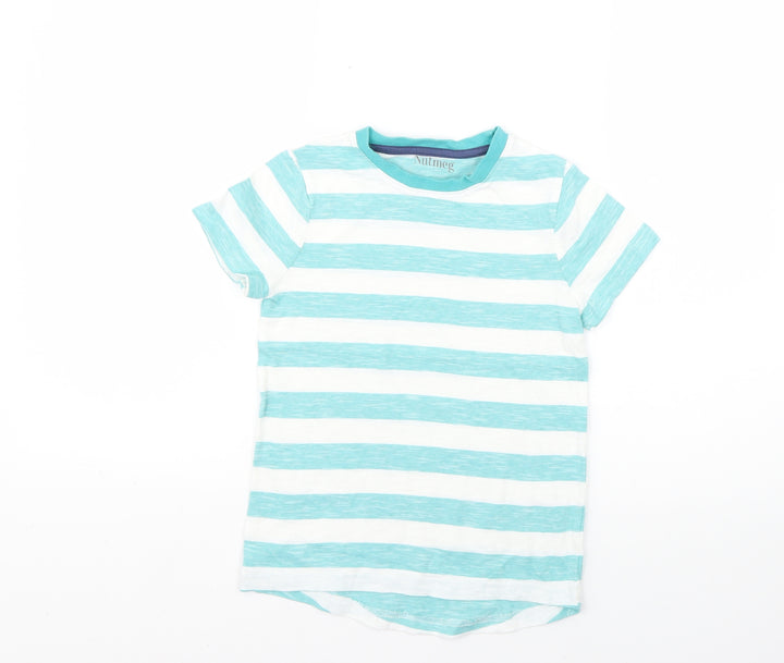 Nutmeg Boys Multicoloured Striped Basic T-Shirt Size 5-6 Years