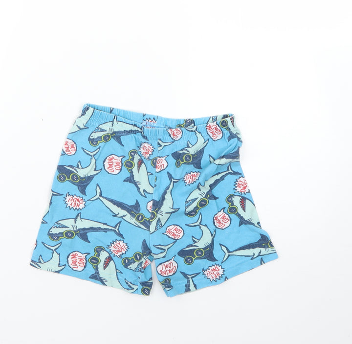 Nutmeg Boys Blue Geometric  Sweat Shorts Size 5-6 Years