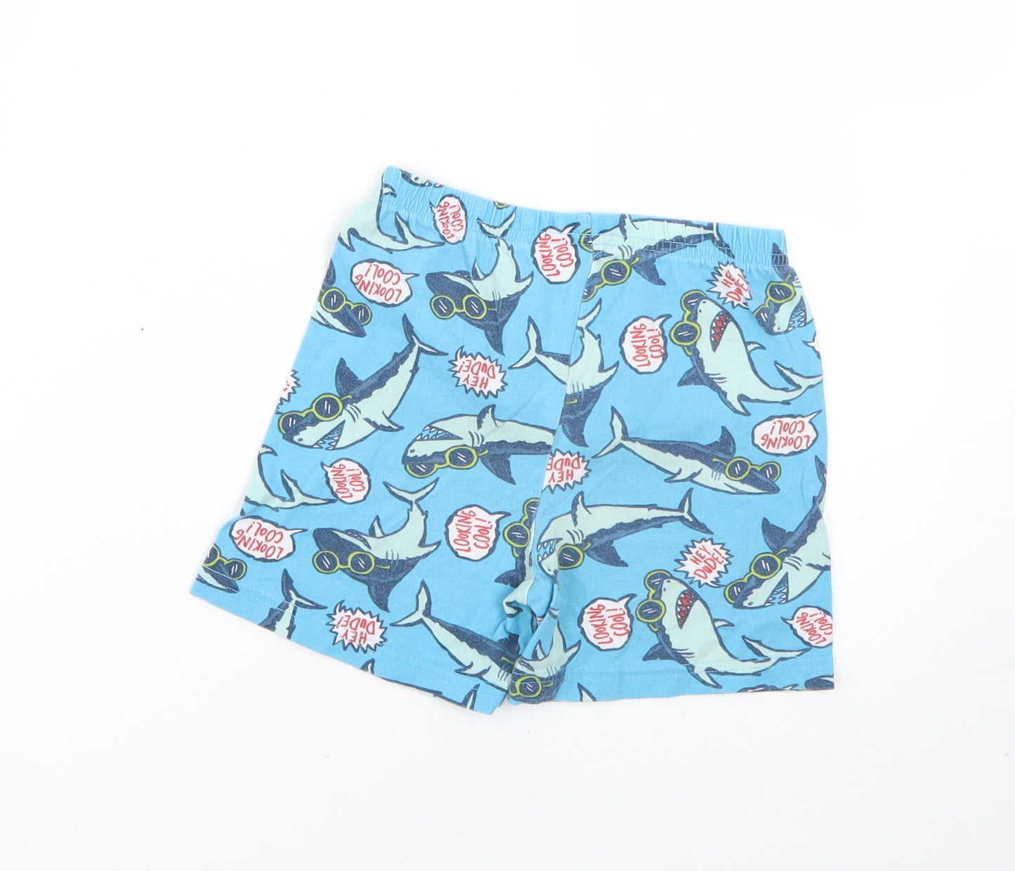 Nutmeg Boys Blue Geometric  Sweat Shorts Size 5-6 Years