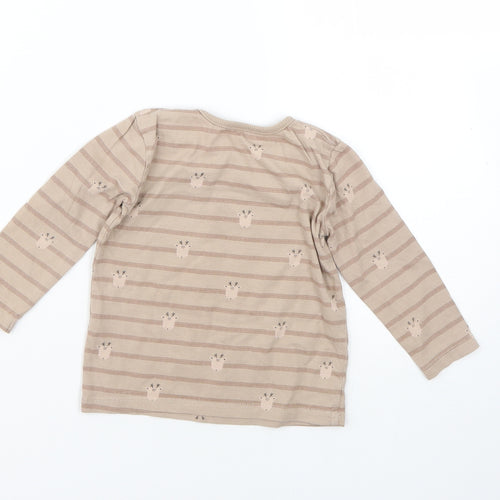George Baby Brown Striped  Basic T-Shirt Size 9-12 Months