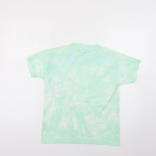 Fruit of the Loom Boys Green Geometric  Basic T-Shirt Size 10-11 Years