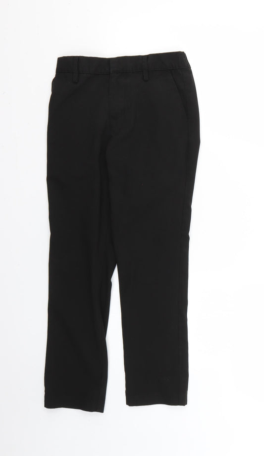 Front view of Next boys’ black cropped trousers, size 10, years