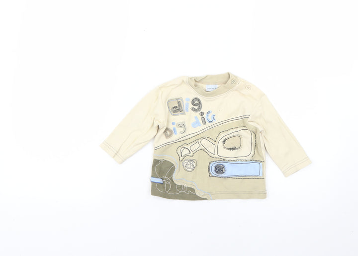 Cherokee Baby Beige Basic T-Shirt Size 6-9 Months