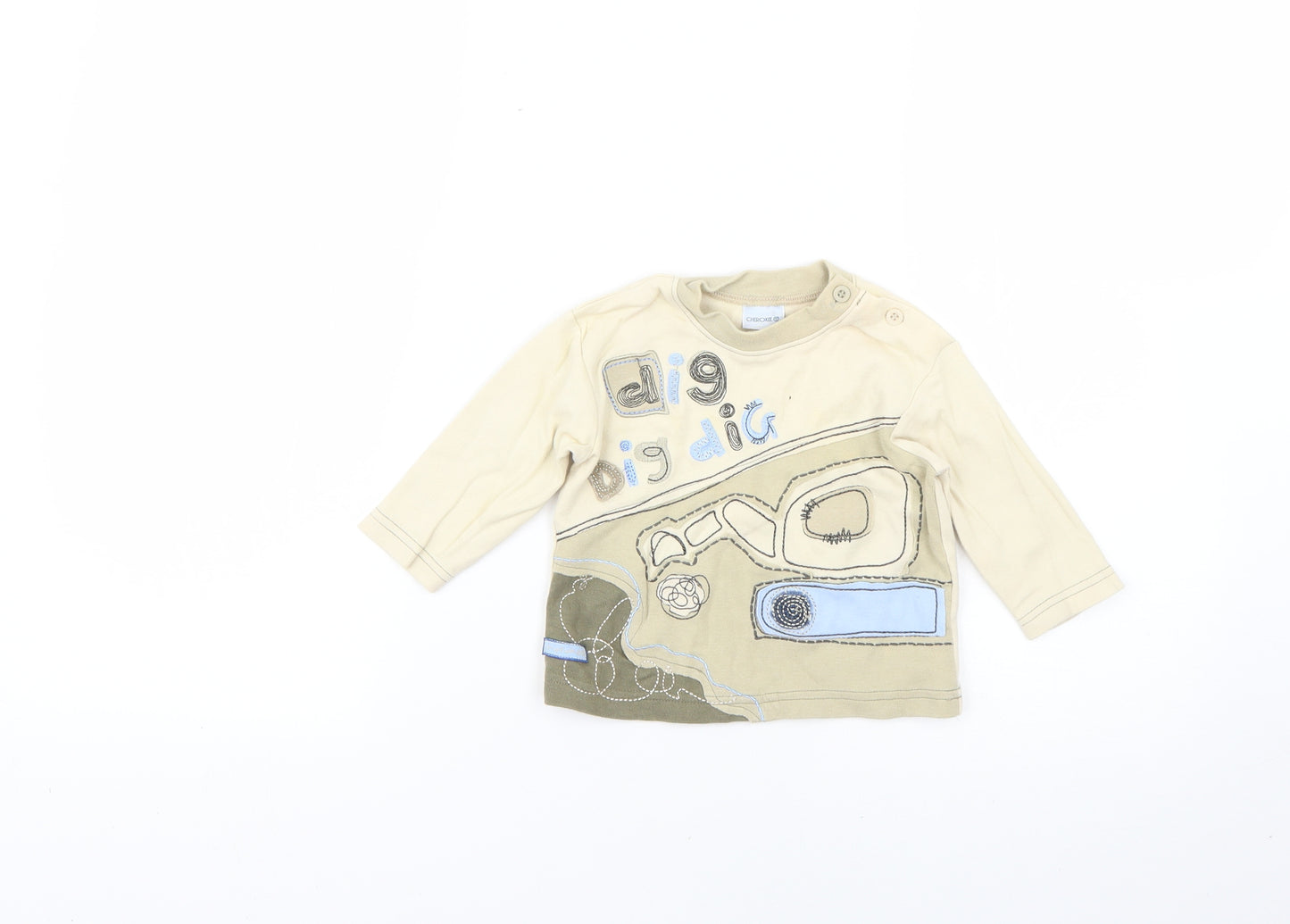 Cherokee Baby Beige   Basic T-Shirt Size 6-9 Months