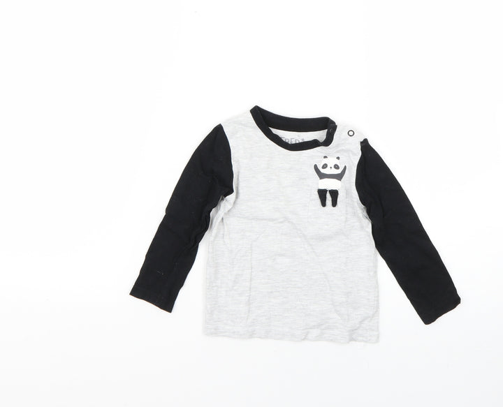 F&F Baby Grey Basic T-Shirt Size 9-12 Months