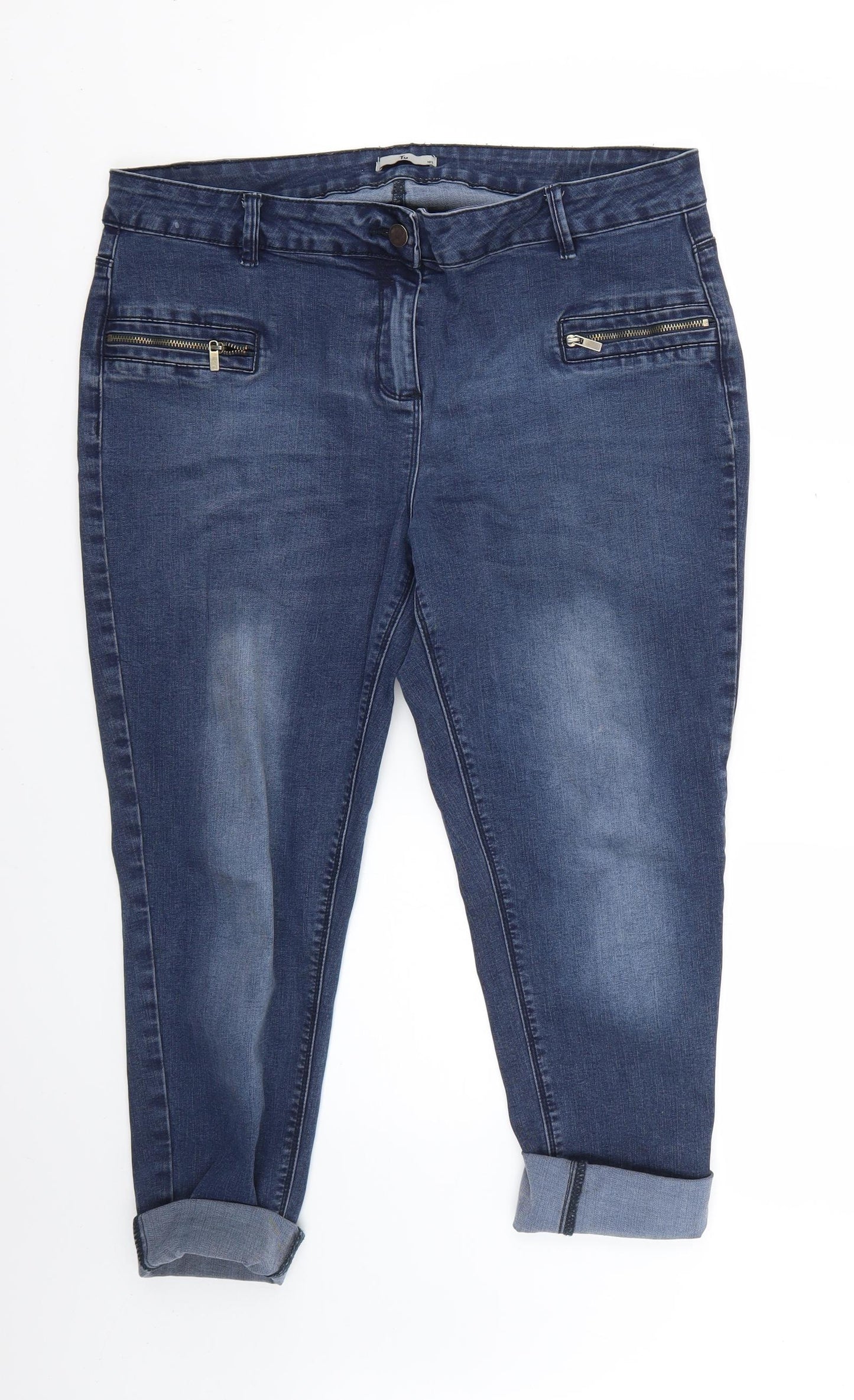 TU Womens Blue   Cropped Jeans Size 16 L21 in