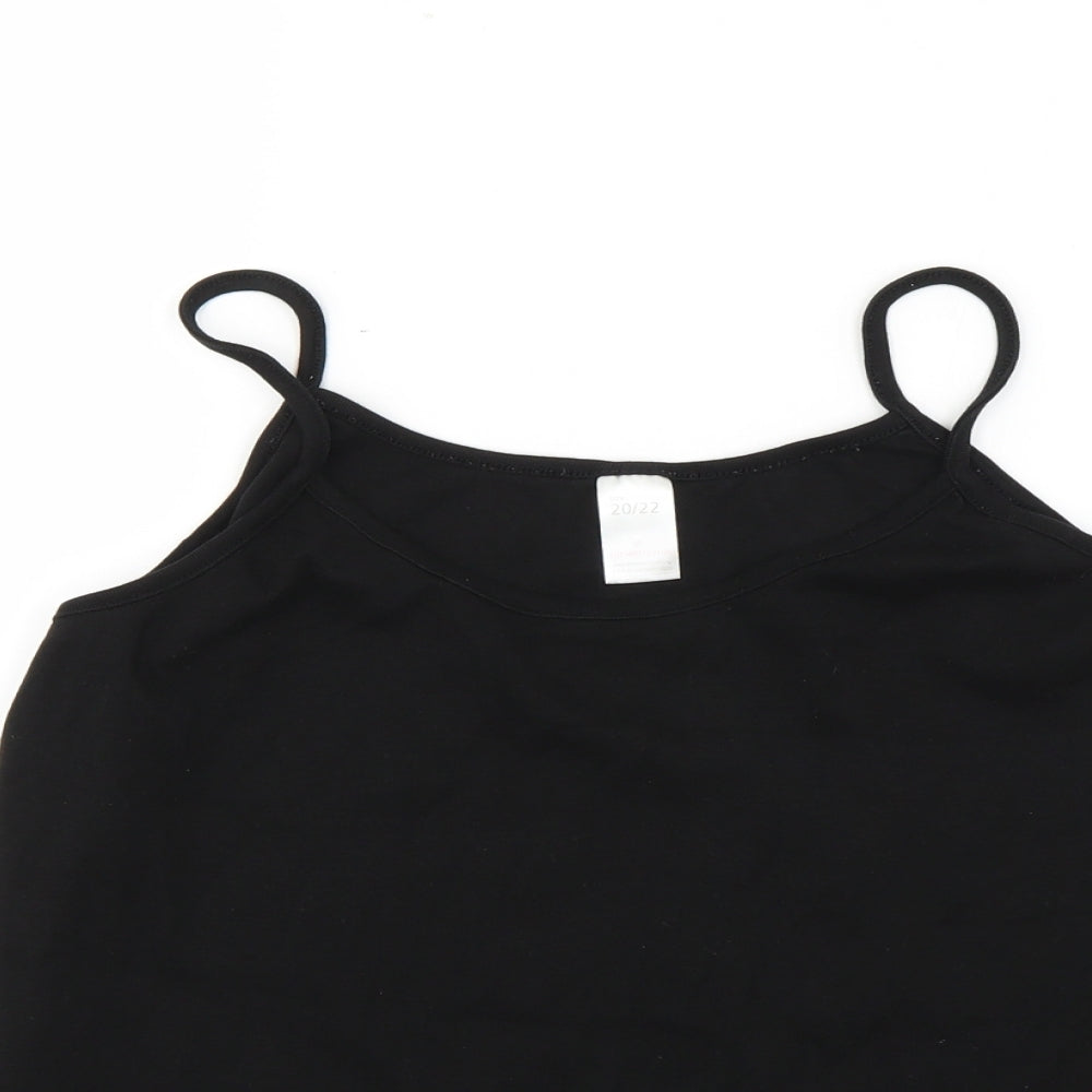 Preworn Womens Black   Basic Tank Size 20