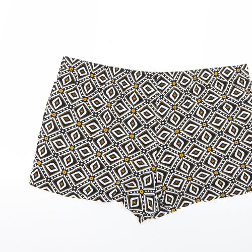 Papaya Womens Multicoloured Geometric  Cut-Off Shorts Size 20