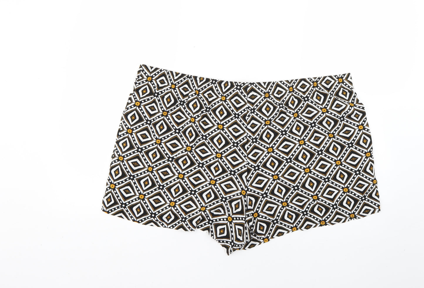 Papaya Womens Multicoloured Geometric  Cut-Off Shorts Size 20