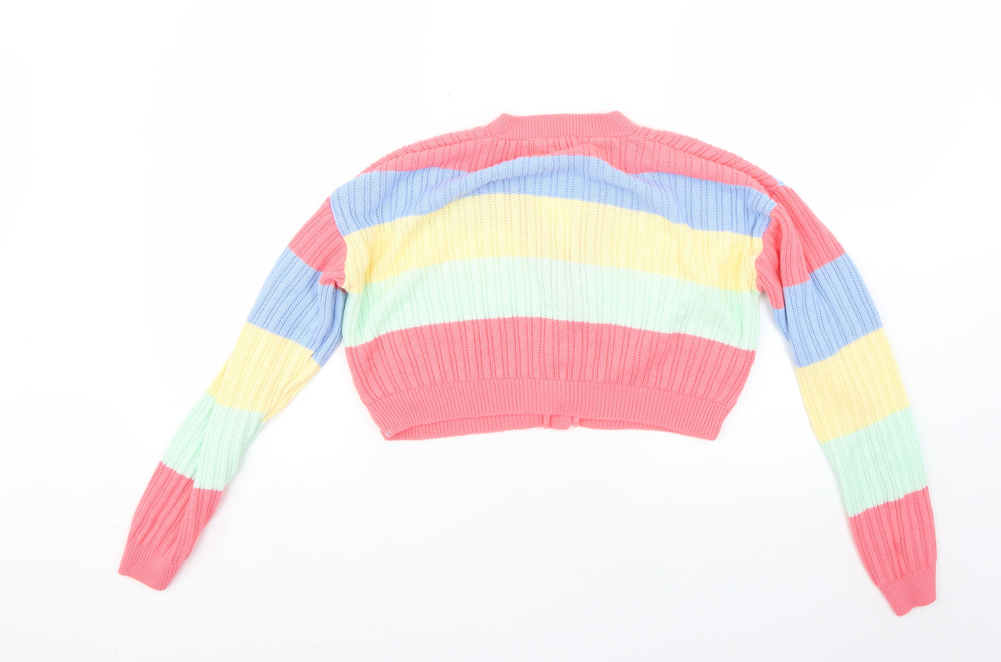 Impressions Womens Multicoloured Striped  Cardigan Jumper Size S