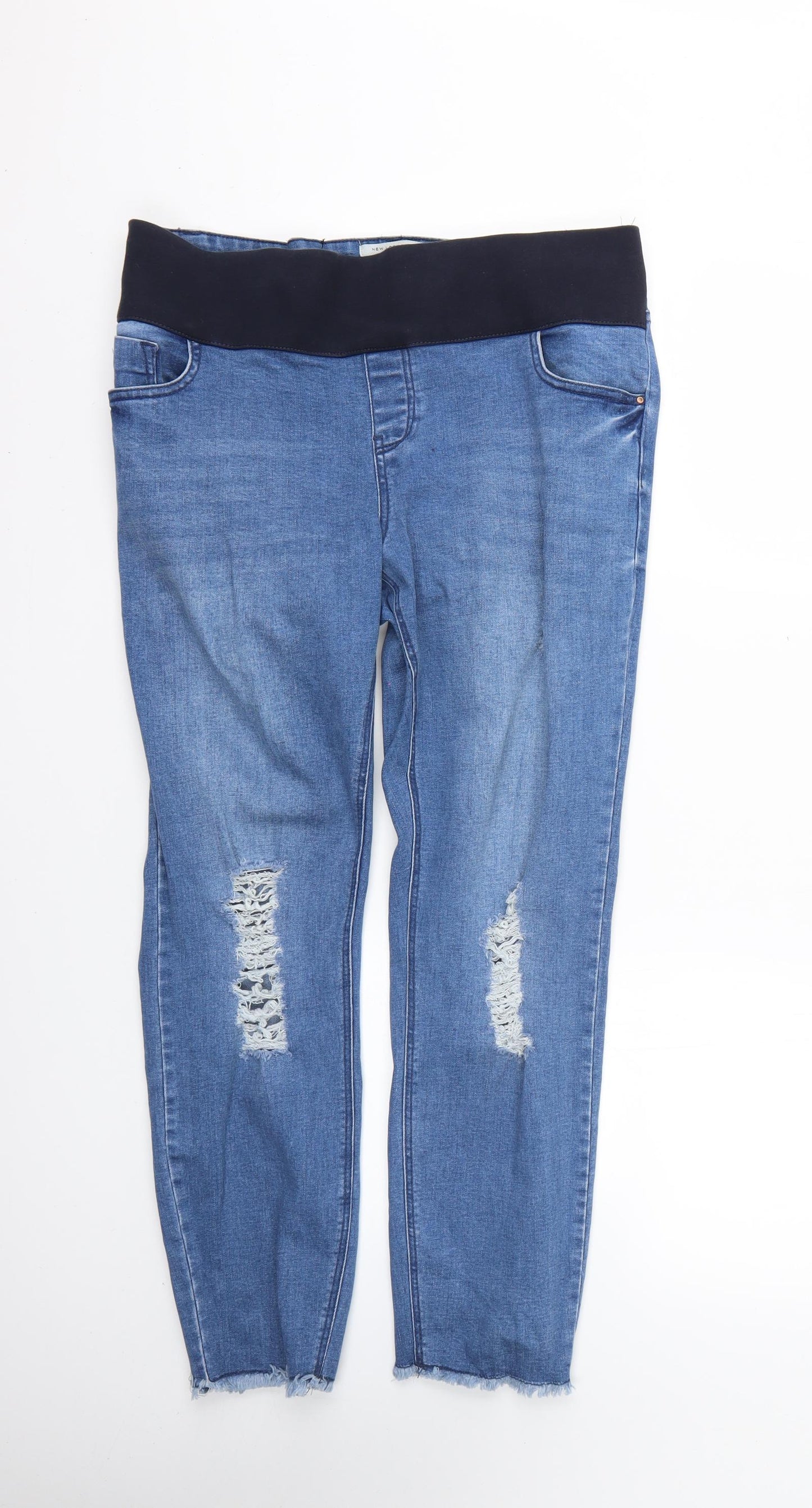 New Look Womens Blue   Skinny Jeans Size 14 L25 in