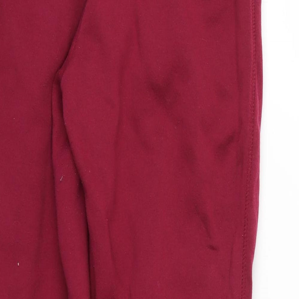H&M Womens Red   Jogger Trousers Size 6 L25 in
