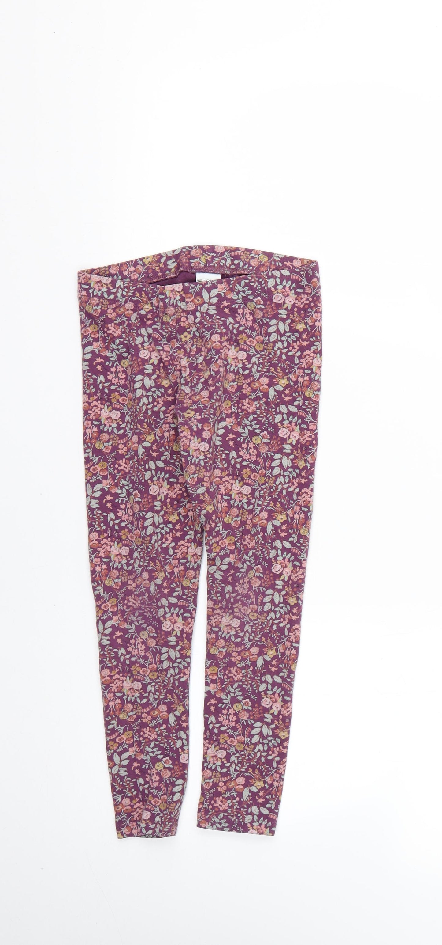 NEXT Girls Purple Floral  Jegging Trousers Size 7 Years