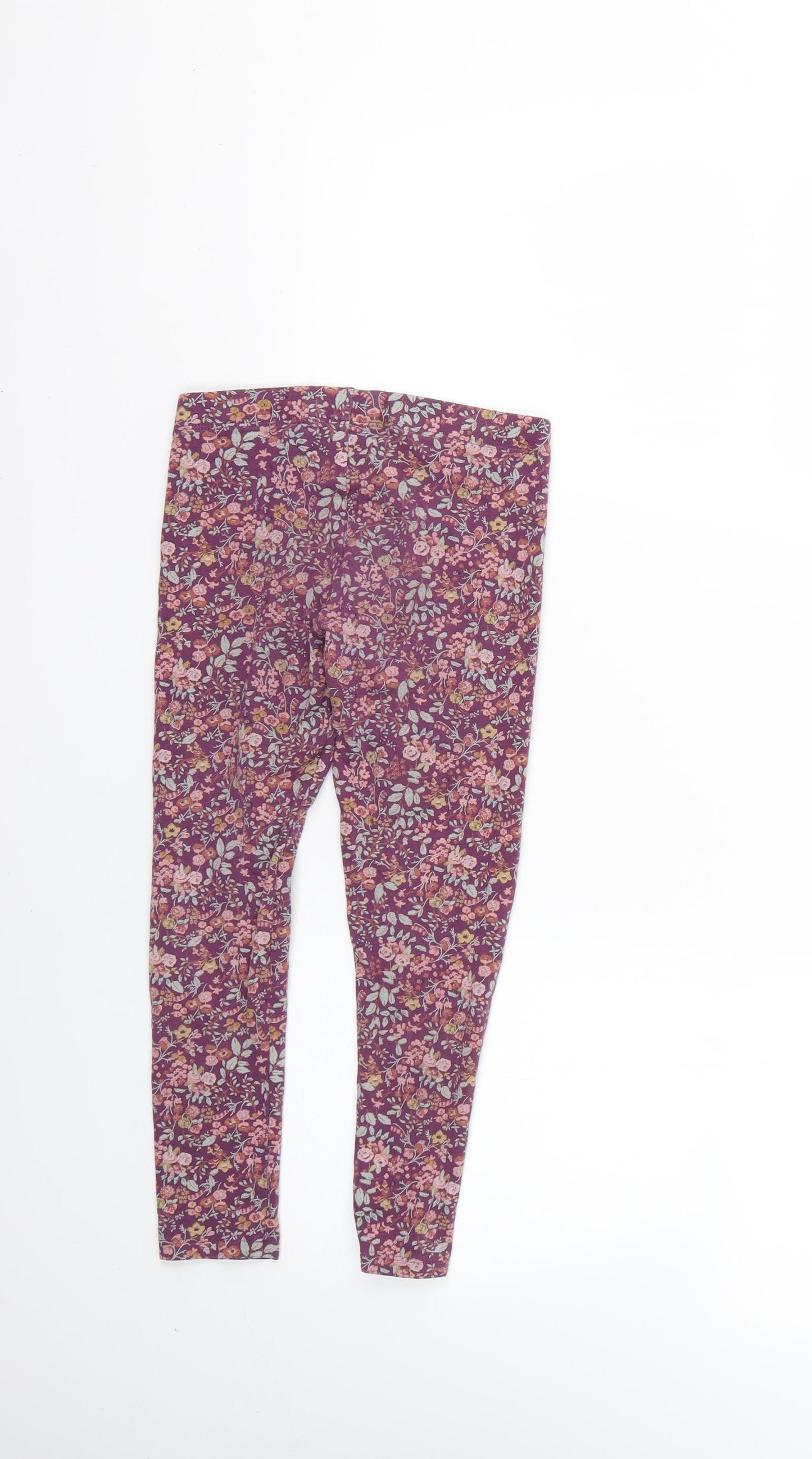 NEXT Girls Purple Floral  Jegging Trousers Size 7 Years