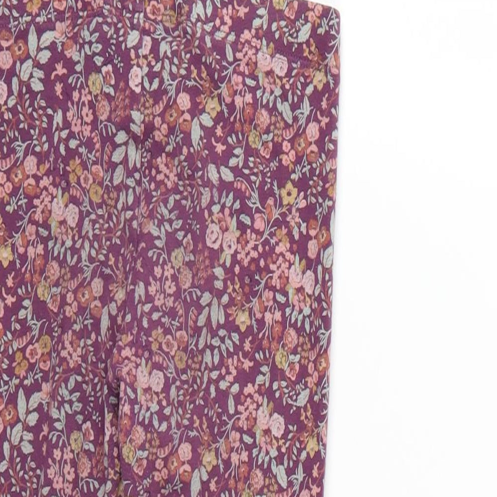 NEXT Girls Purple Floral  Jegging Trousers Size 7 Years