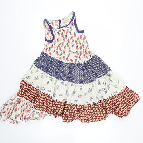 NEXT Girls Multicoloured Geometric  Fit & Flare  Size 6 Years