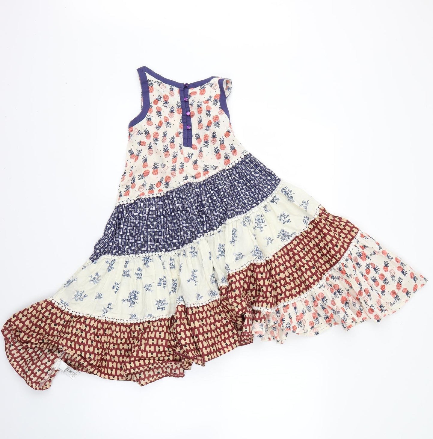 NEXT Girls Multicoloured Geometric  Fit & Flare  Size 6 Years