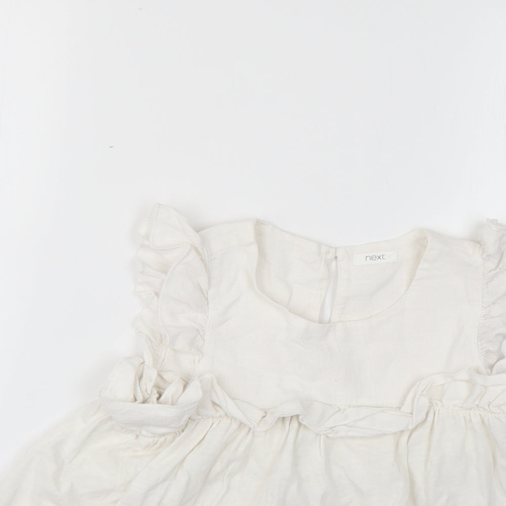 NEXT Girls White   Fit & Flare  Size 7 Years