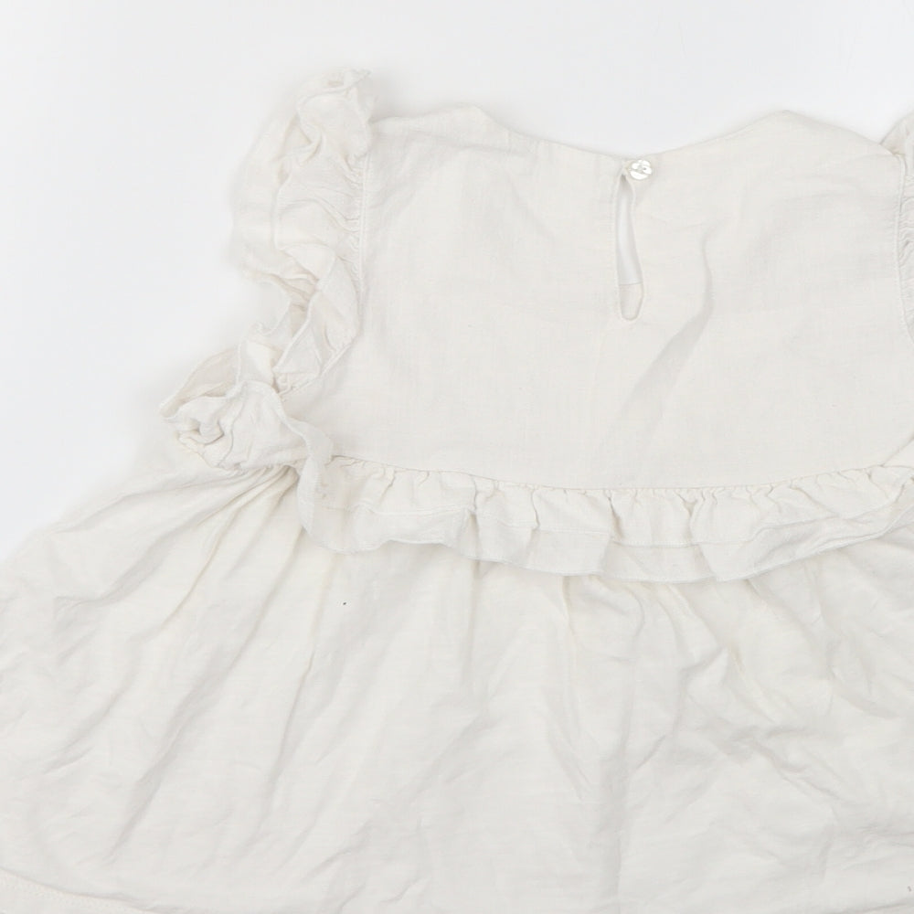 NEXT Girls White   Fit & Flare  Size 7 Years