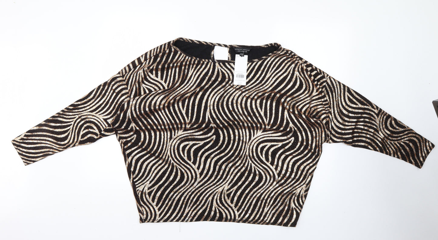 Dorothy Perkins Womens Multicoloured Animal Print  Basic Blouse Size 18