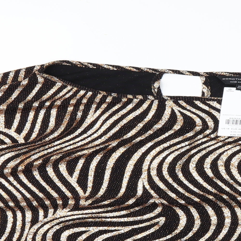 Dorothy Perkins Womens Multicoloured Animal Print  Basic Blouse Size 18