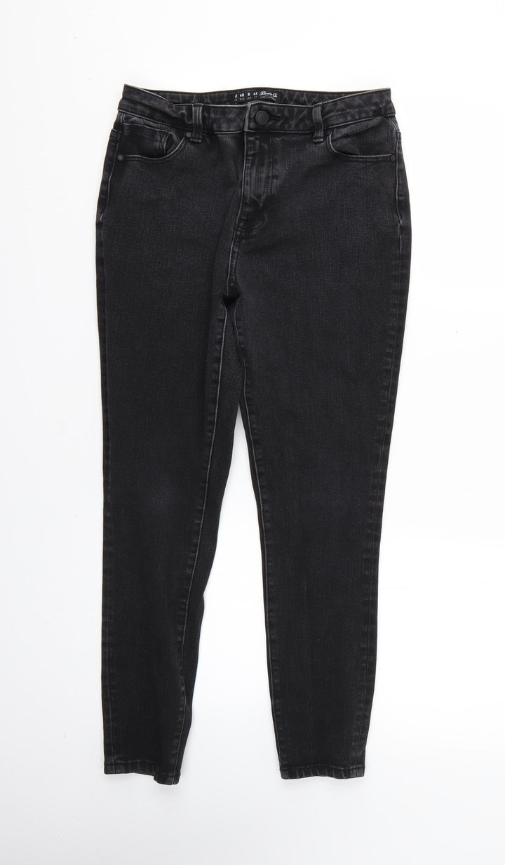 Denim & Co. Womens Black Skinny Jeans Size 12 L24 in