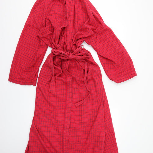 Marks and Spencer Womens Red Check  Top Robe Size 20