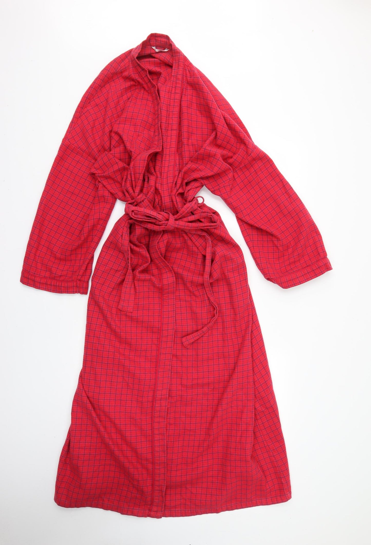 Marks and Spencer Womens Red Check  Top Robe Size 20