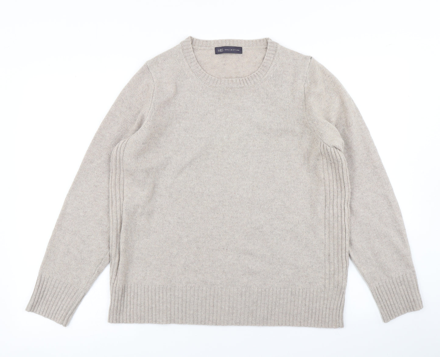 M&S colelction Womens Brown  Knit Pullover Jumper Size 16