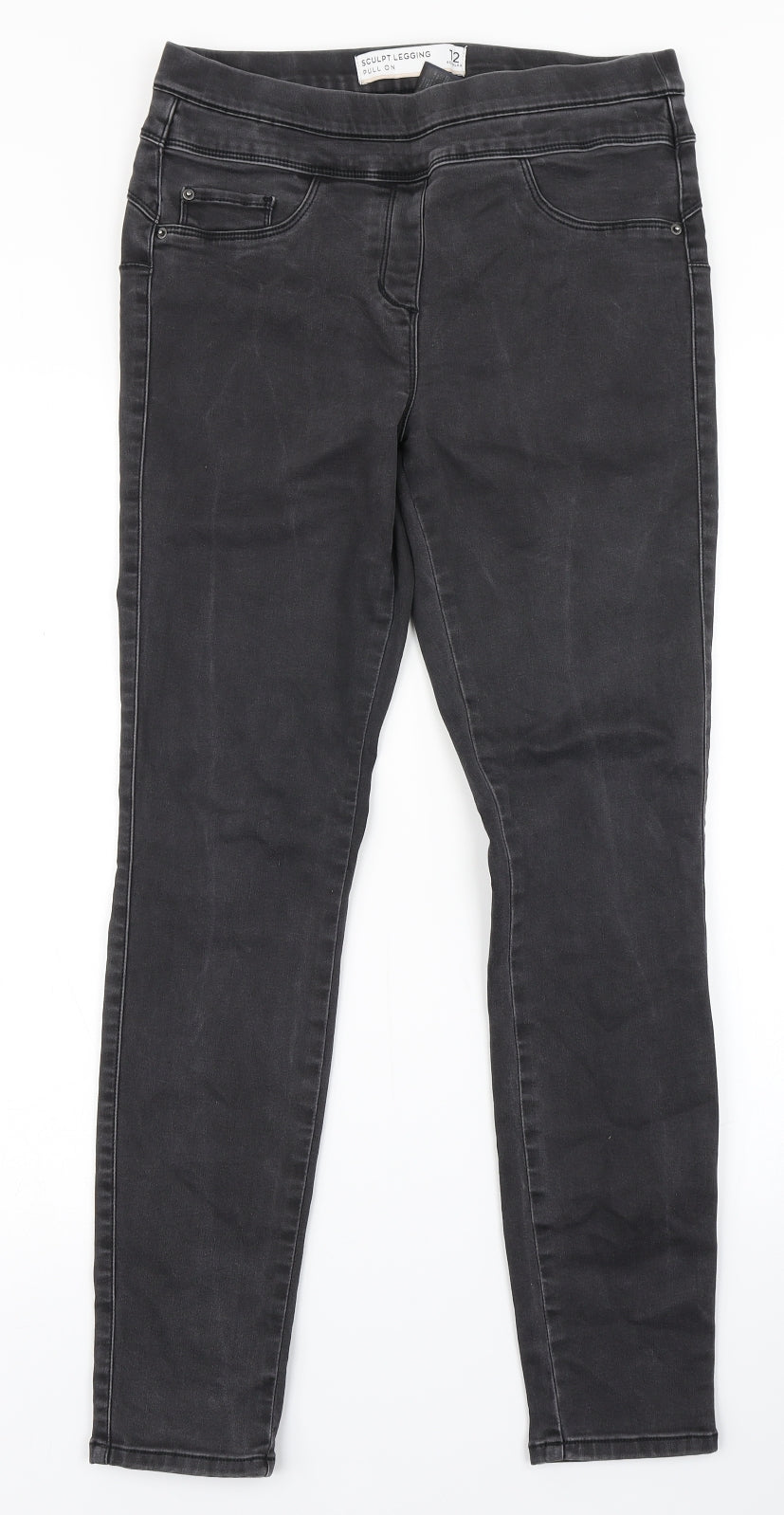 NEXT Womens Black  Denim Jegging Jeans Size 12 L28 in