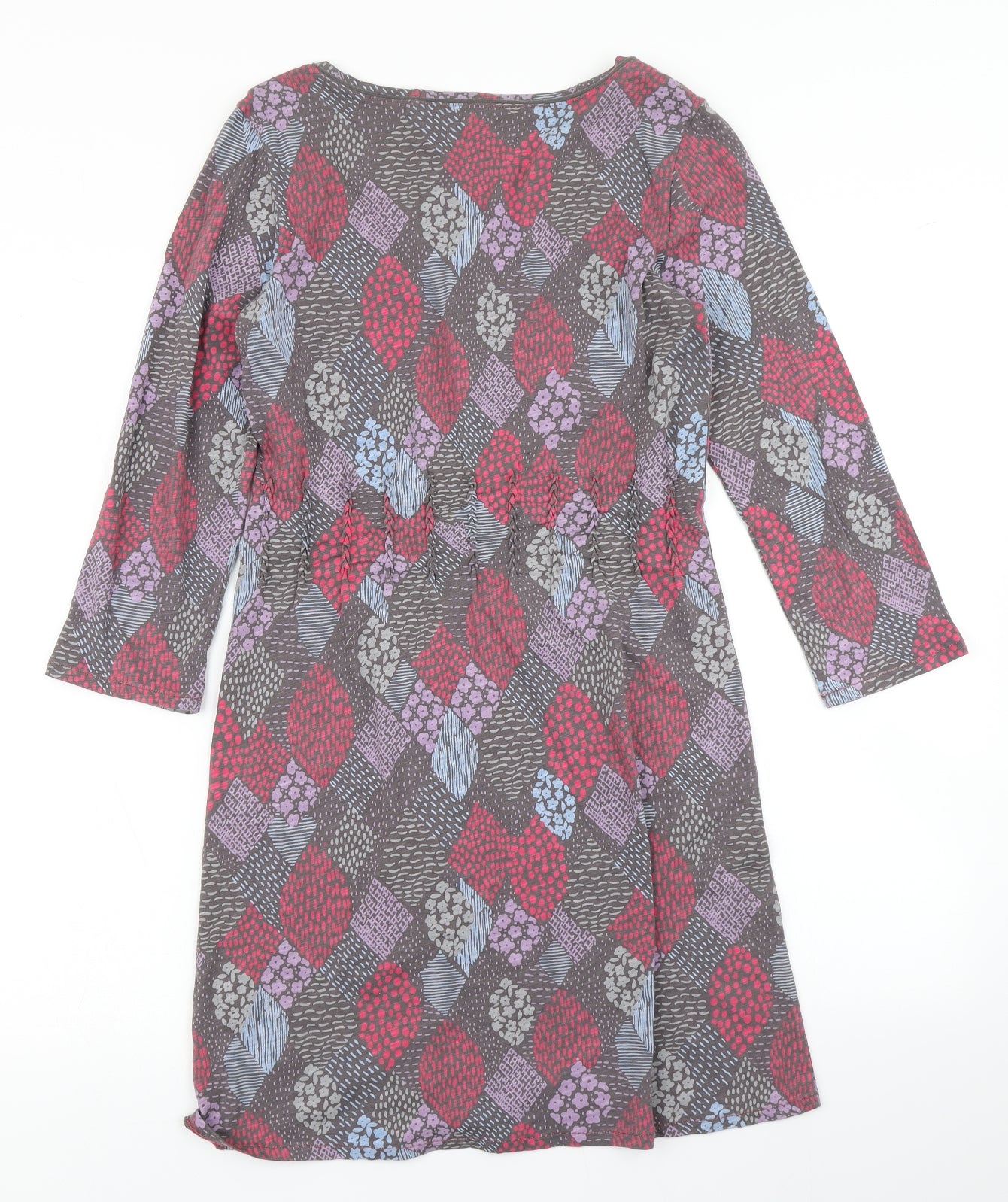 White Stuff Womens Grey Floral  Skater Dress  Size 8