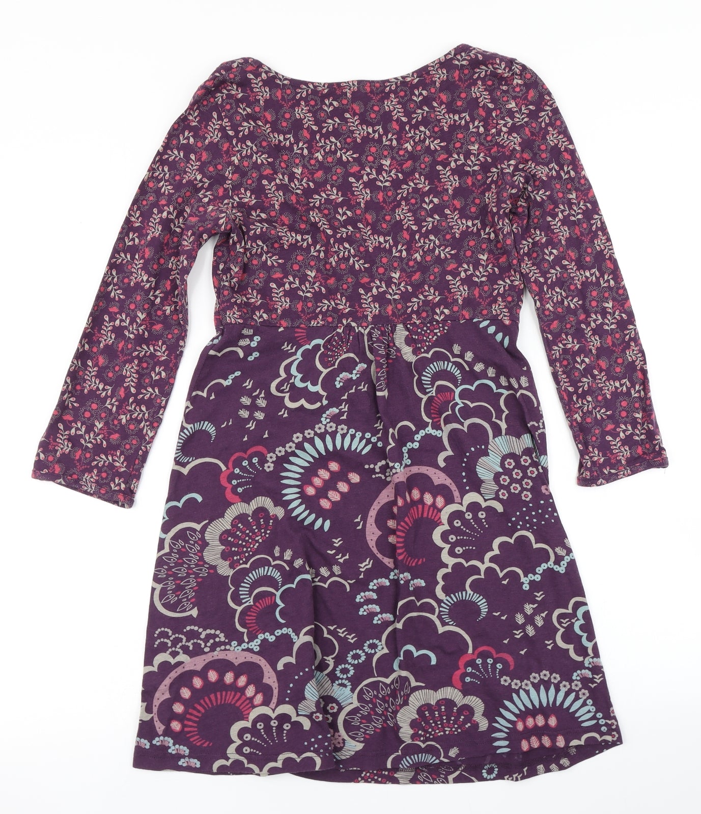 White Stuff Womens Purple Floral  Skater Dress  Size 8