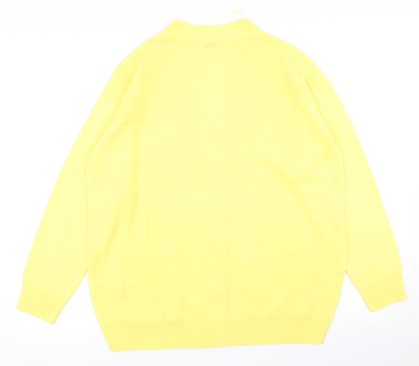 Damart Womens Yellow  Knit Cardigan Jumper Size 18