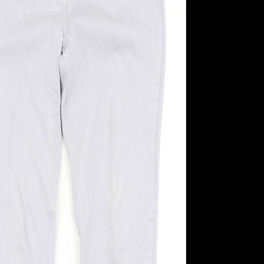M&Co Womens Purple  Denim Skinny Jeans Size 16 L28 in