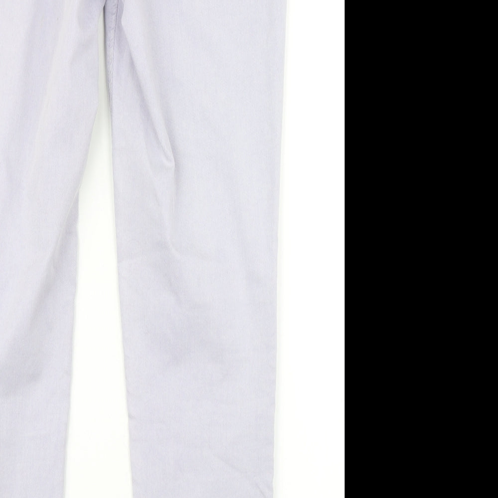 M&Co Womens Purple  Denim Skinny Jeans Size 16 L28 in