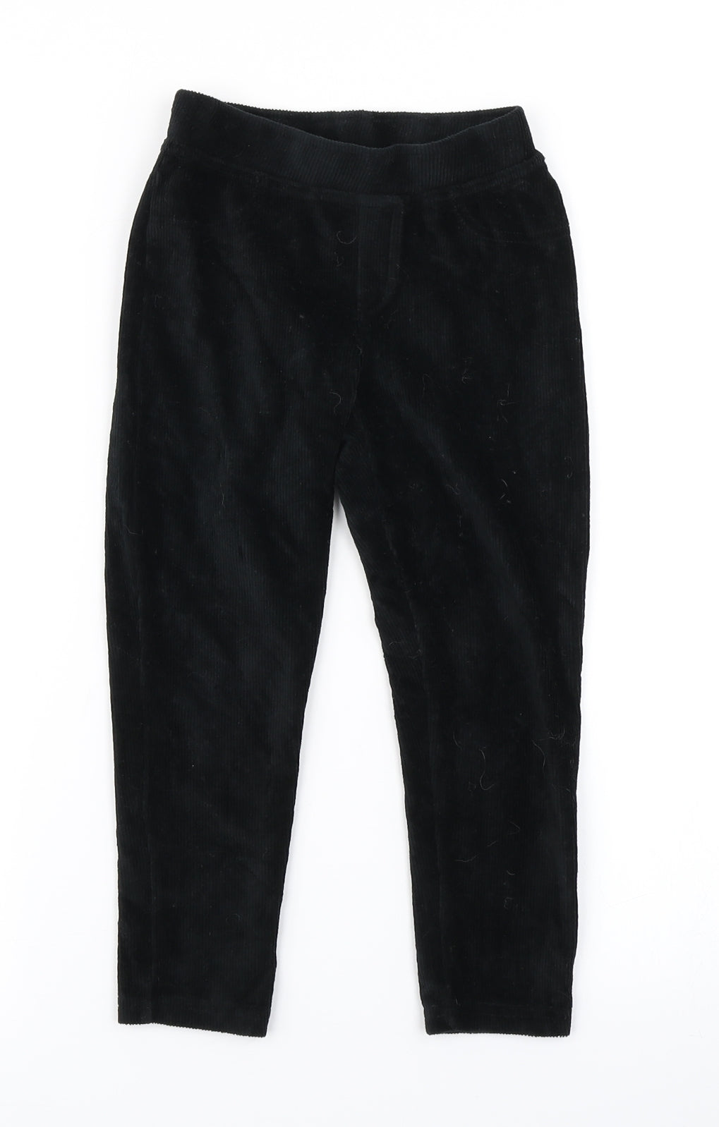 Nutmeg Girls Black  Corduroy Cargo Trousers Size 5-6 Years