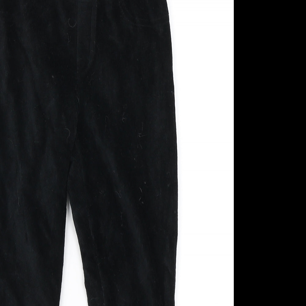 Nutmeg Girls Black  Corduroy Cargo Trousers Size 5-6 Years