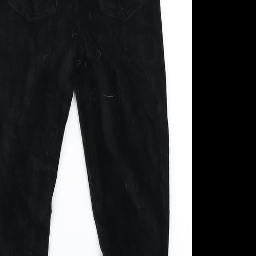 Nutmeg Girls Black  Corduroy Cargo Trousers Size 5-6 Years